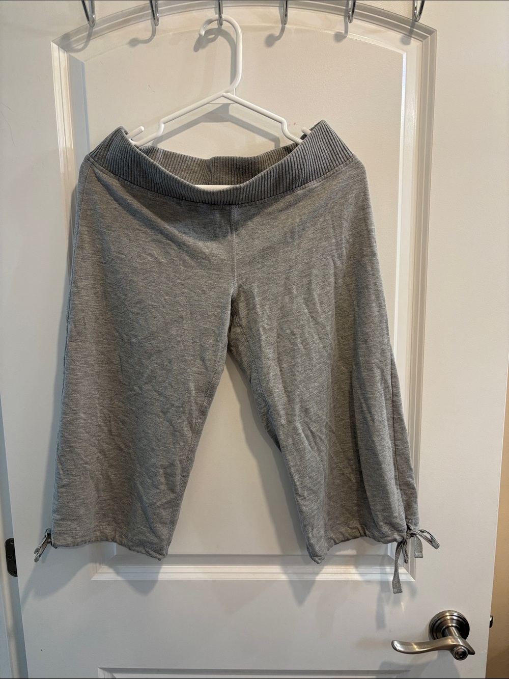 Bluenotes Gray Capri Pants with Drawstring Hem